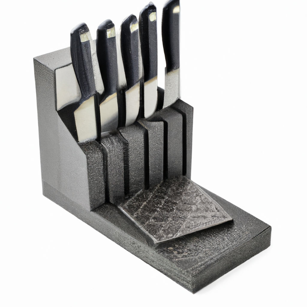 What are the features of the Farberware Stamped 15-Piece High Carbon Stainless Steel Knife Block Set?