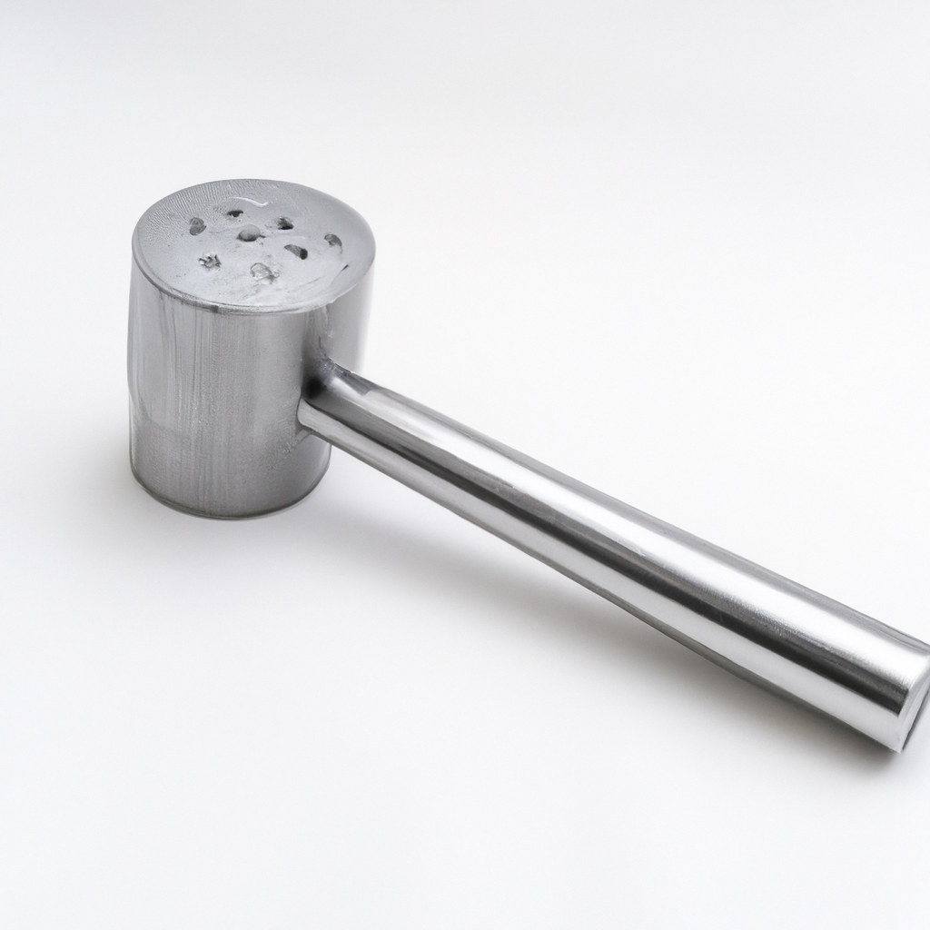 How does a 304 stainless steel meat mallet help tenderize meat?