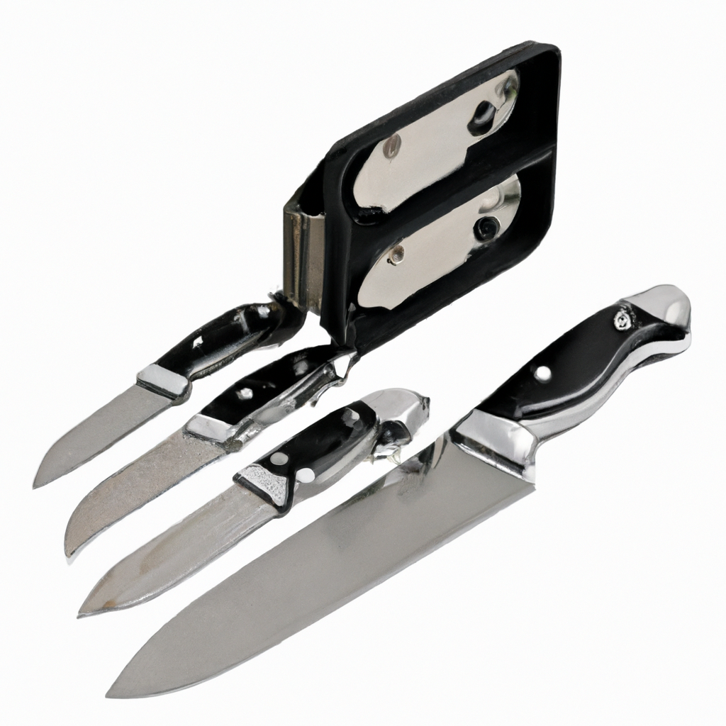 Does the McCook MC29 knife set come with a built-in sharpener?