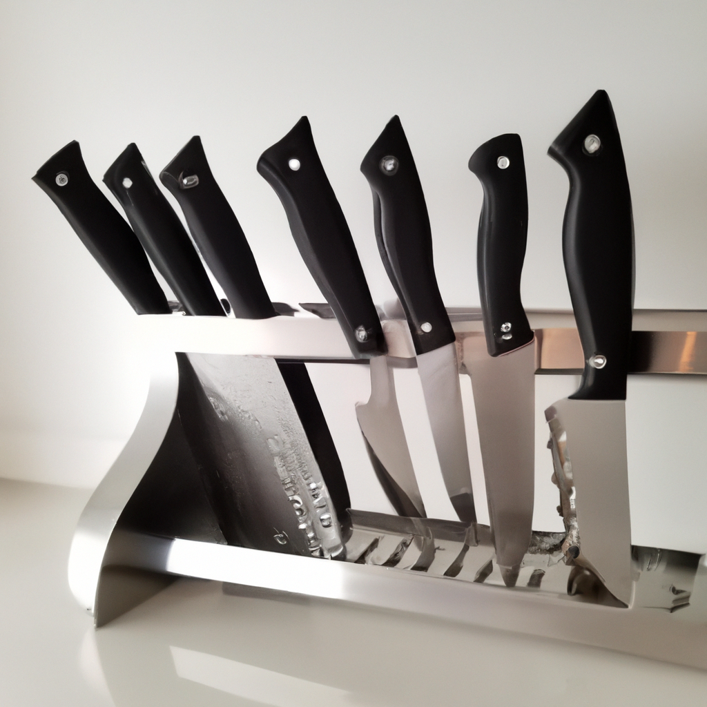 Are there any safety tips for using knife racks?