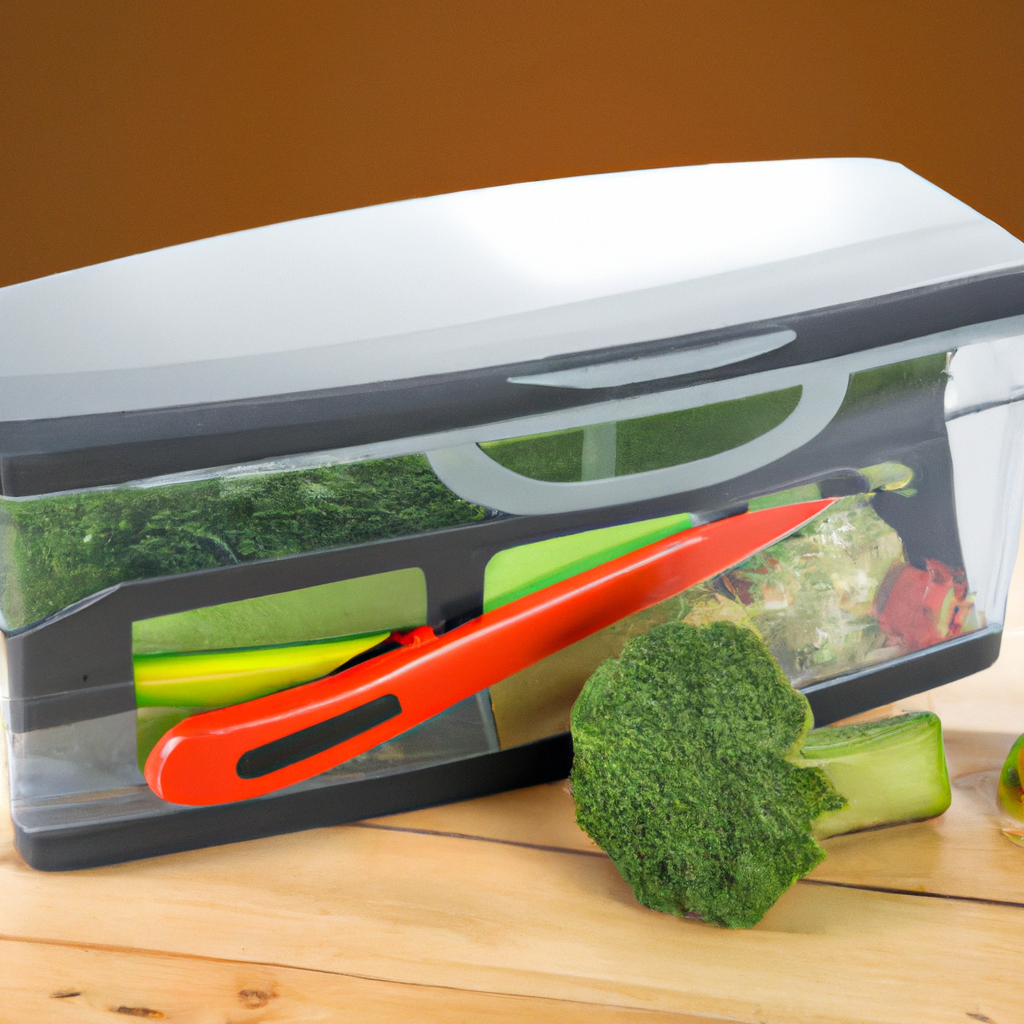 How does the space-saving storage case of the Chefman Electric Knife work?
