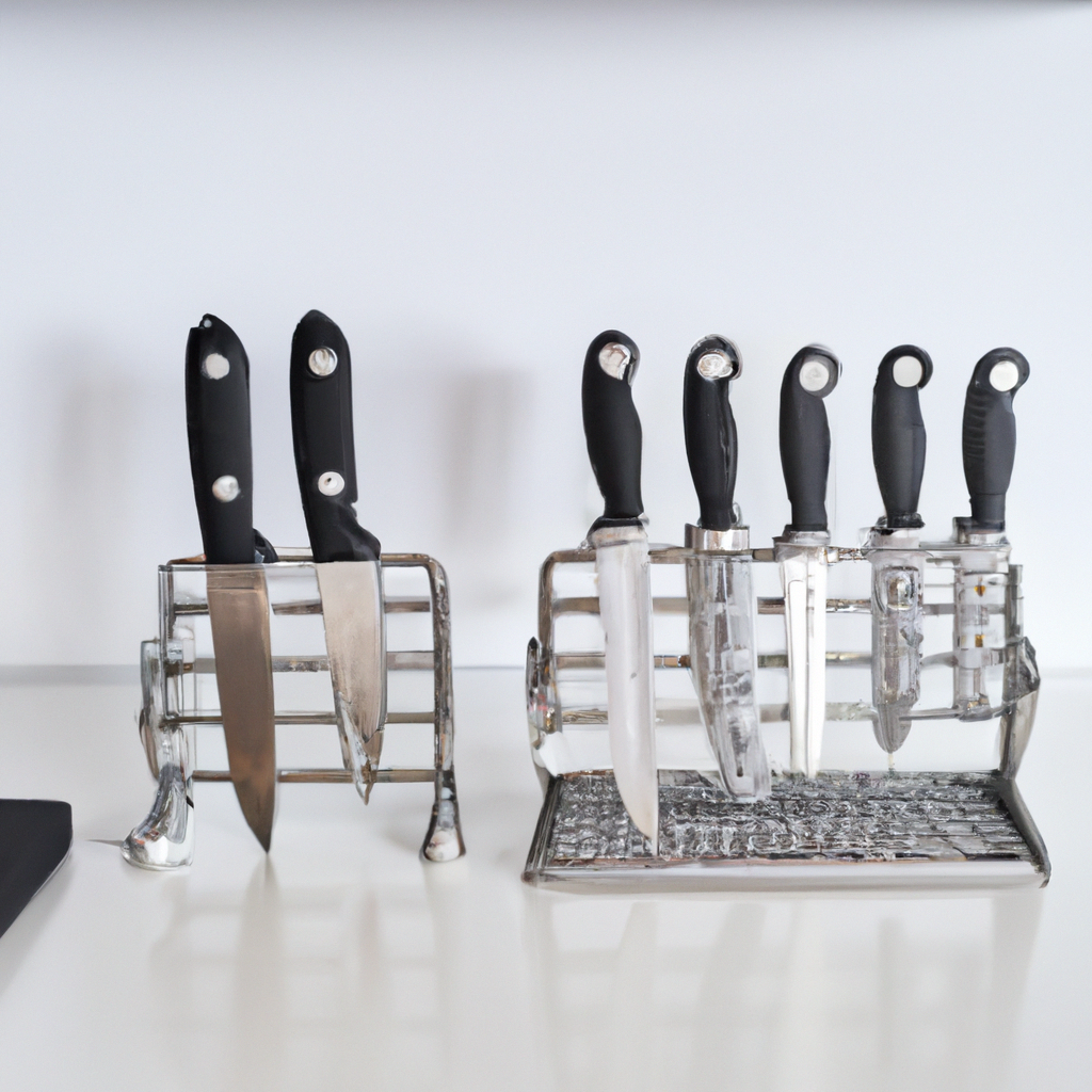 How can I use a knife holder in my kitchen?