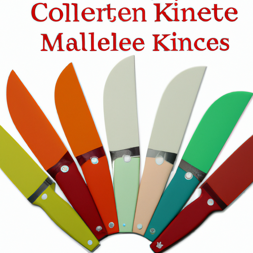 What colors are available in the Michelangelo kitchen knife set?