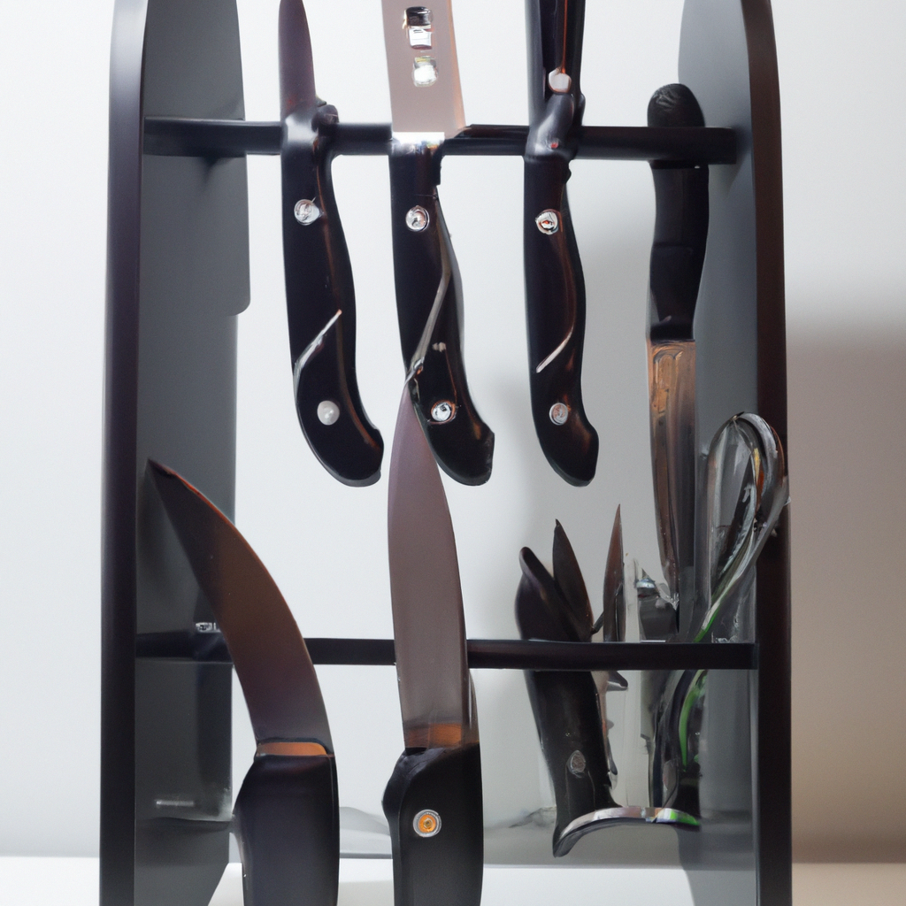 How to organize knives on a magnetic holder?