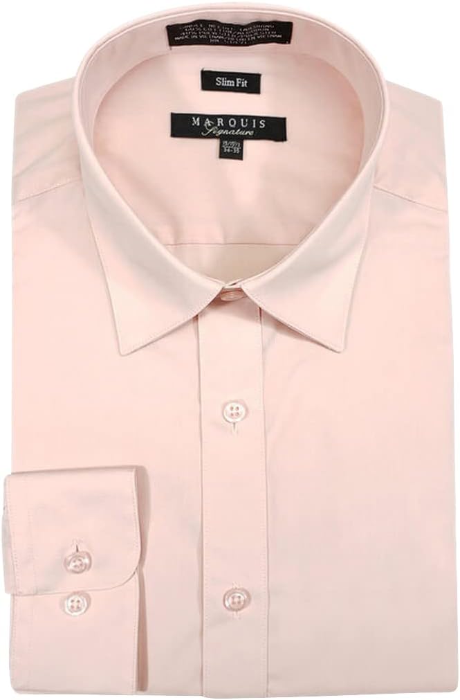 Marquis 009SL Dress Shirt Slim Fit Blush Pink – Napoly Menswear
