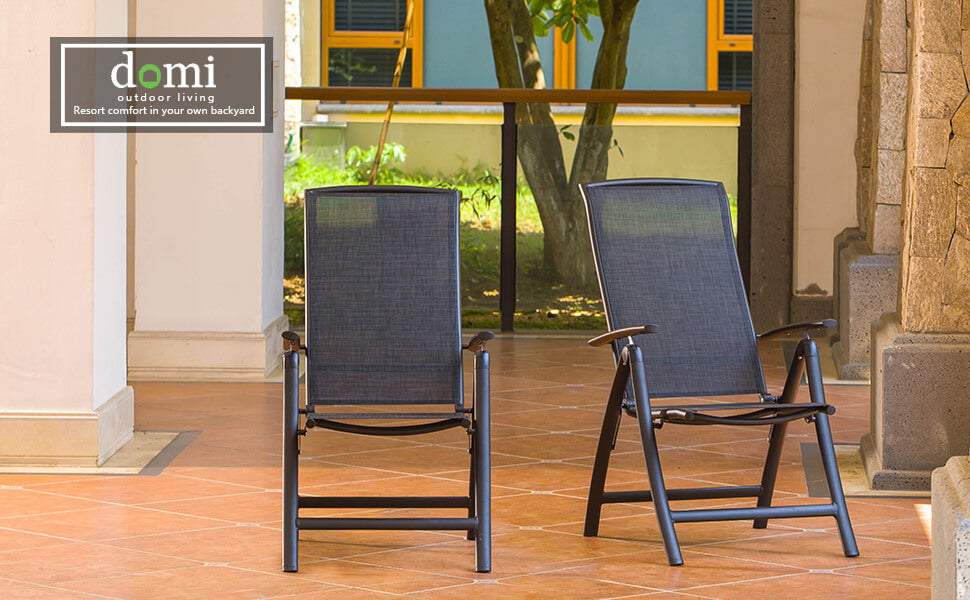 Domi outdoor living Folding Patio Chairs#material_textilene