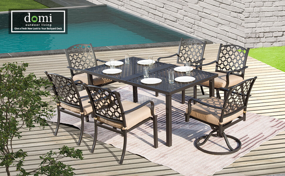 Domi outdoor living Patio Dining Table Set