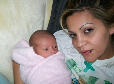 Missing Woman Angelica Sandoval Holding her Newborn Daughter