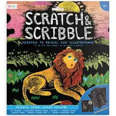 Scratch and Scribble Art Kit - Orange Otter Toys