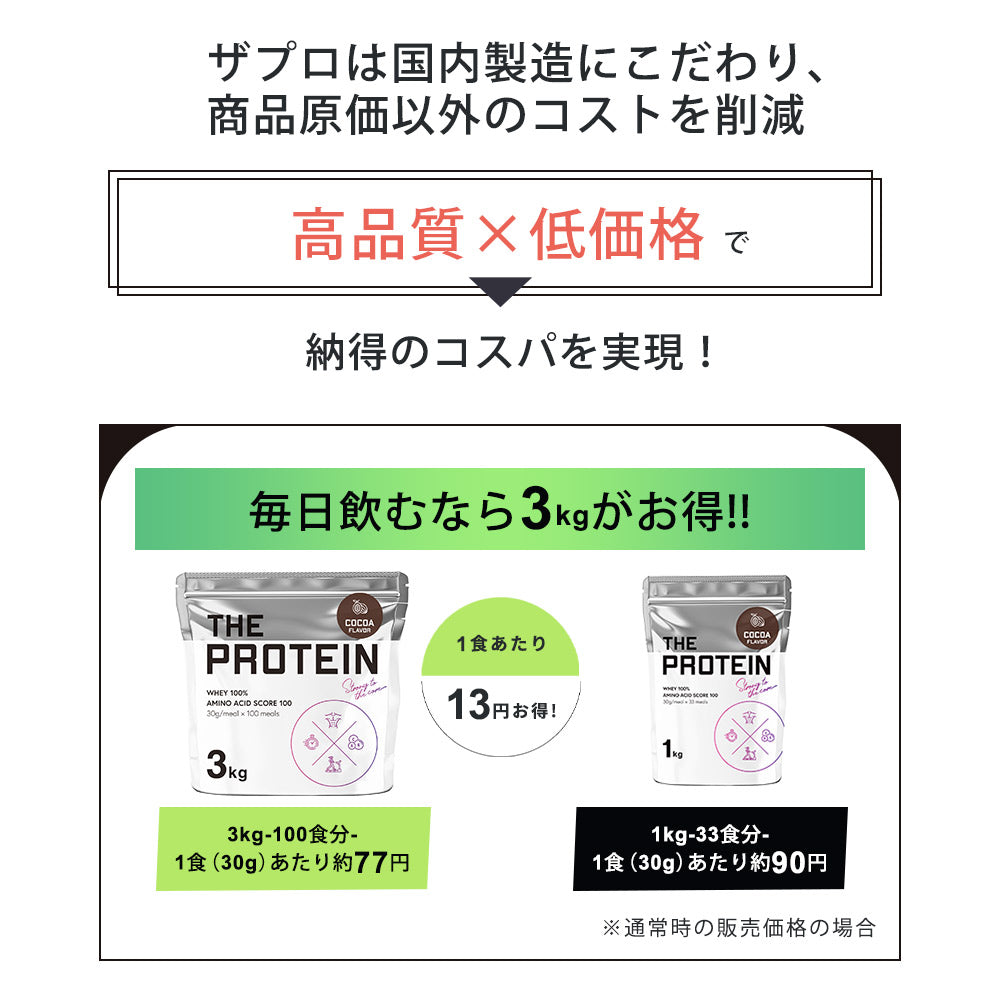 NEW限定品】 ザプロ 3kg PROTEIN THE 武内製薬 プレーン トレーニング用品