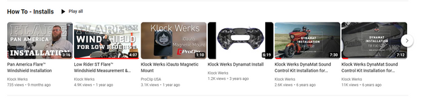 Klock Werks YouTube