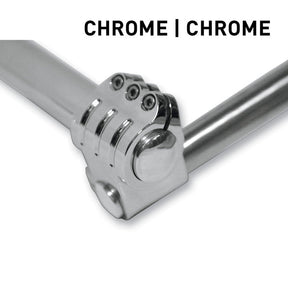 Chrome bars and chrome knuckles on KlipHanger Bars for Harley-Davidson 2015-2023 Road Glide Motorcycles