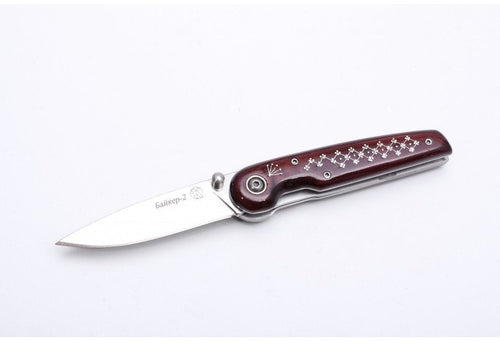 Russian folding knife "Biker 2" steel Aus 8.Handmade knife.Kizlyar knives - ChikoRU