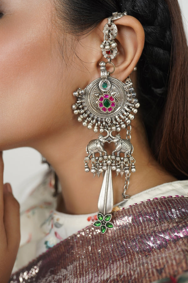 Buy Silver Plated Traditional Earrings online-Karagiri