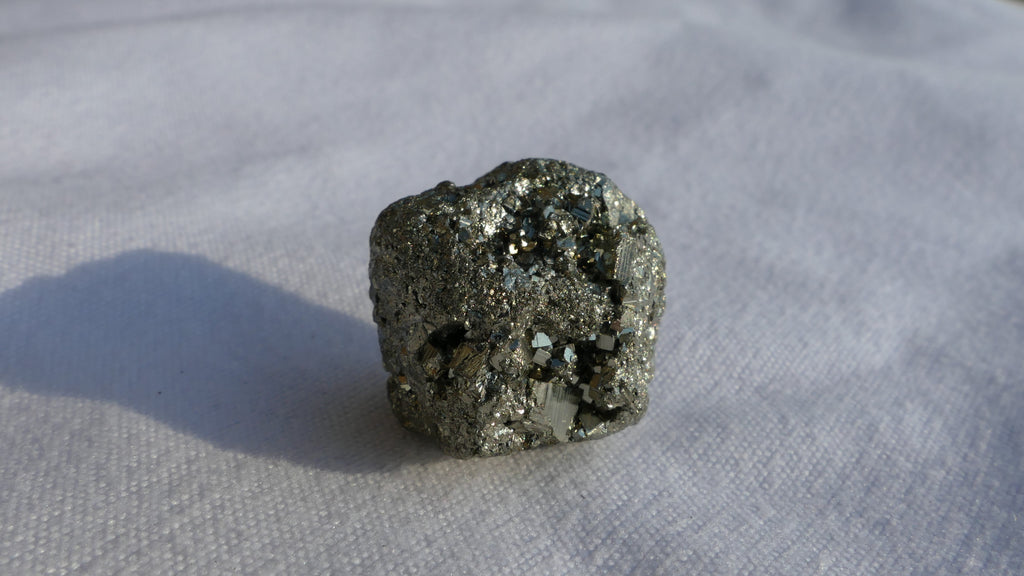 image of pyrite rough crystal. This crystal is available at dumi's crystals