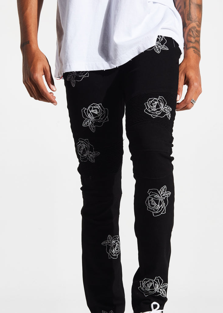 Houten Biker Denim (Jet Black) | Embellish NYC