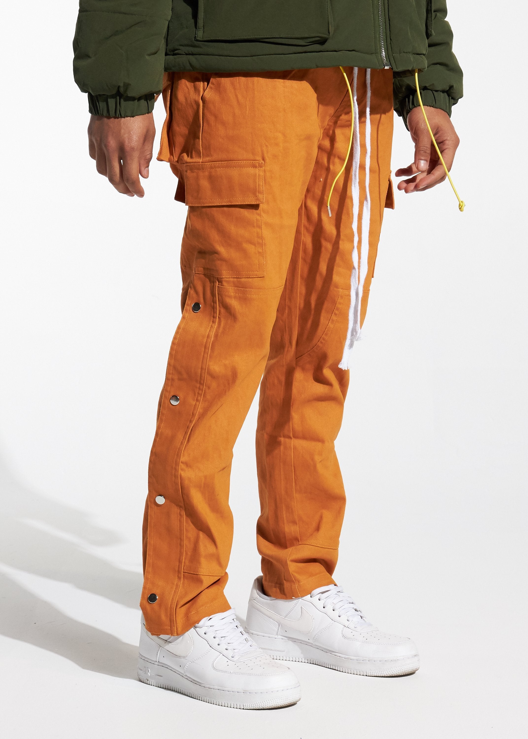 Snap Cargo Pants (Brown) – Embellish NYC