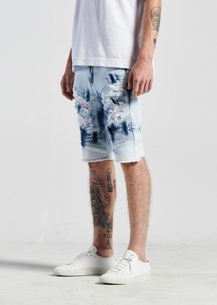 bleached biker shorts