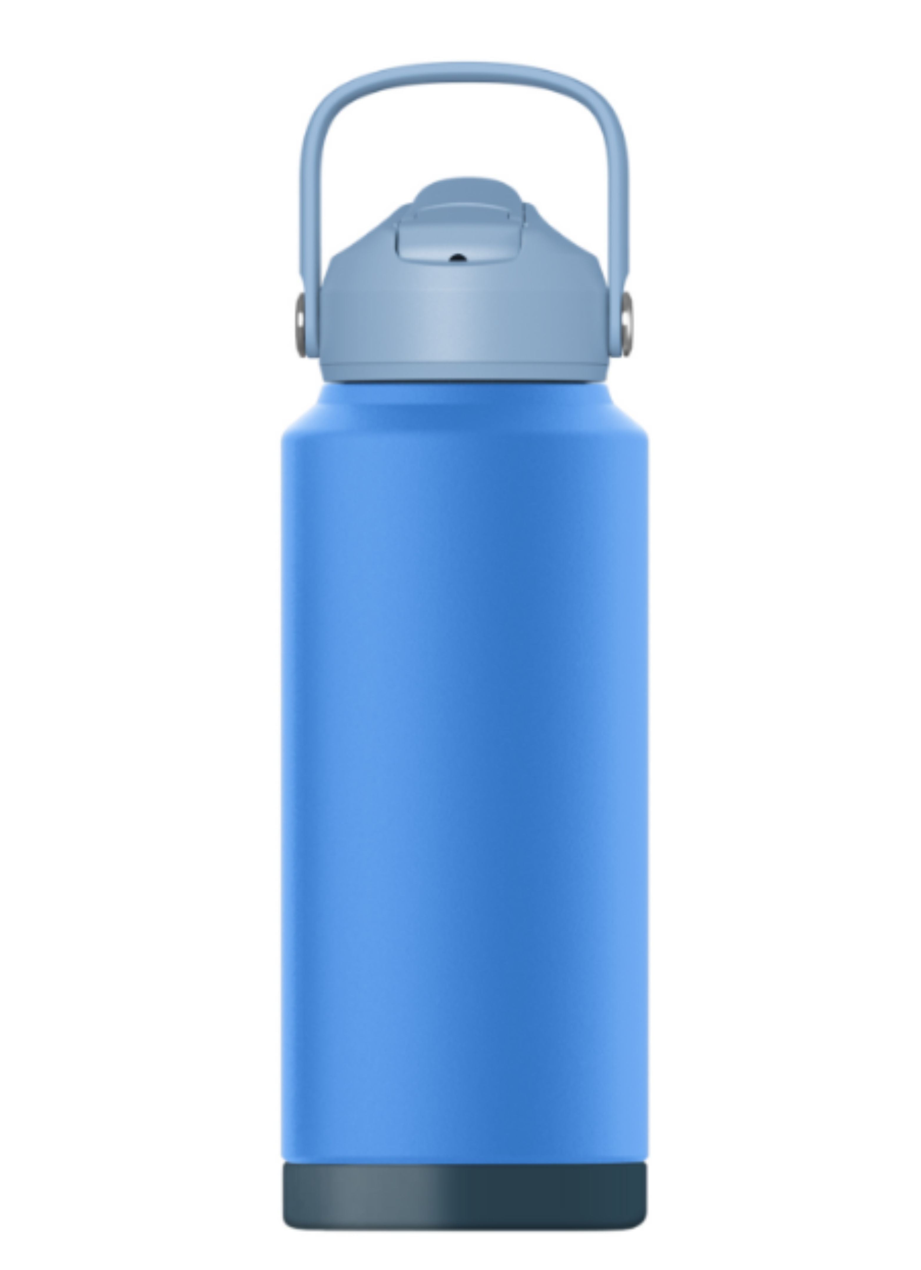 Billede af 1L termovandflaske med sugerør - Blå