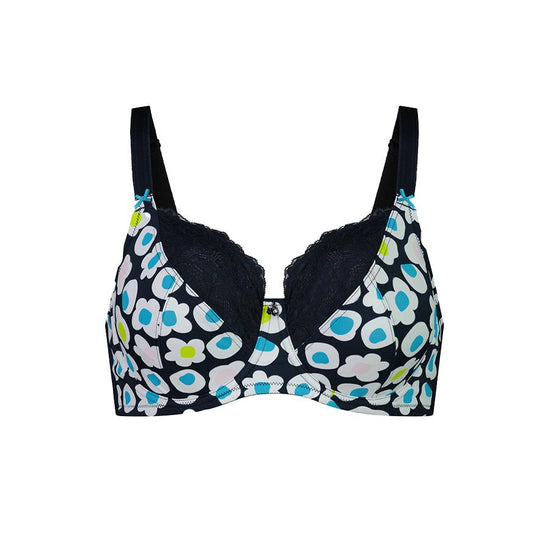 Print Full Cup Bra - Purple Leopard Print