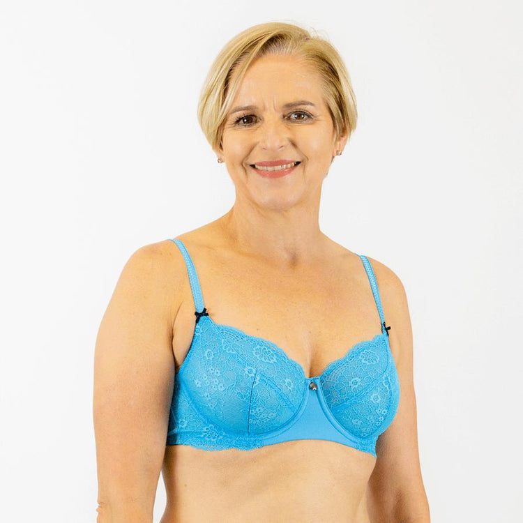 Geo Lace Full Cup Bra - Sorbet