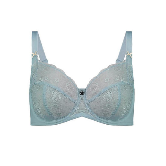 Padded Underwire Lace Bra - Light blue - Ladies