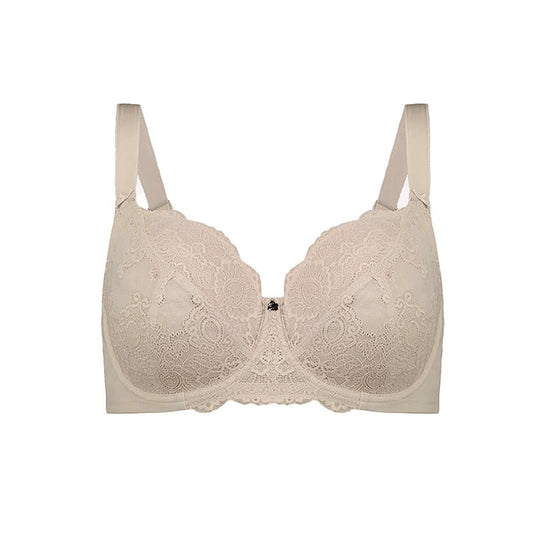 Buy Latte Nude Recycled Lace Full Cup Comfort Bra - 36A