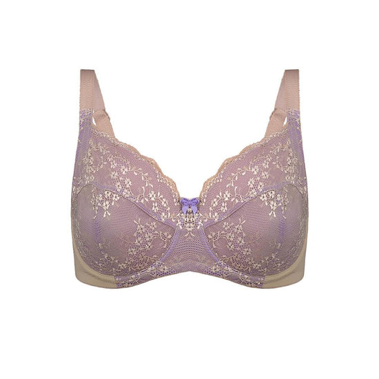 Lilac Rose lace non-wired bra