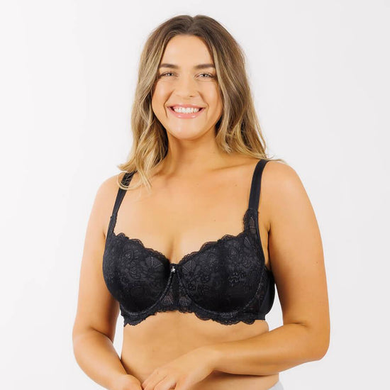 Baroque Lace Bras (2 pack) - Black and nude Cafe Latte