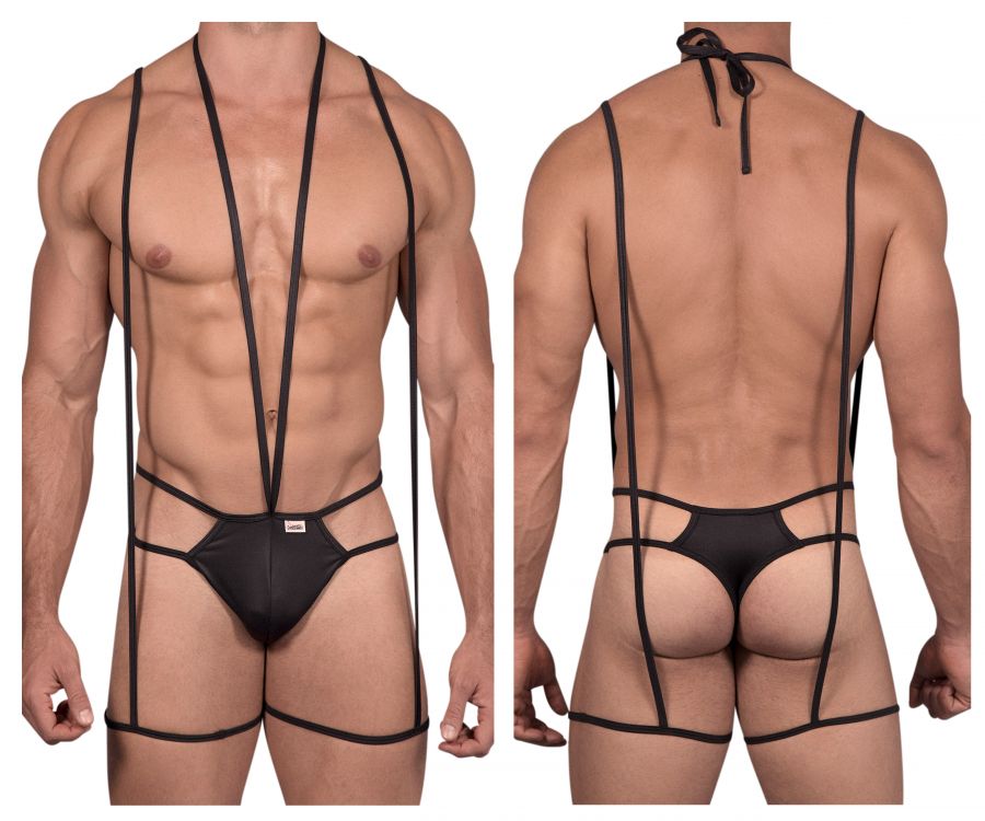 Candyman 99522 Lace-mesh Bodysuit Thong Black – Steven Even
