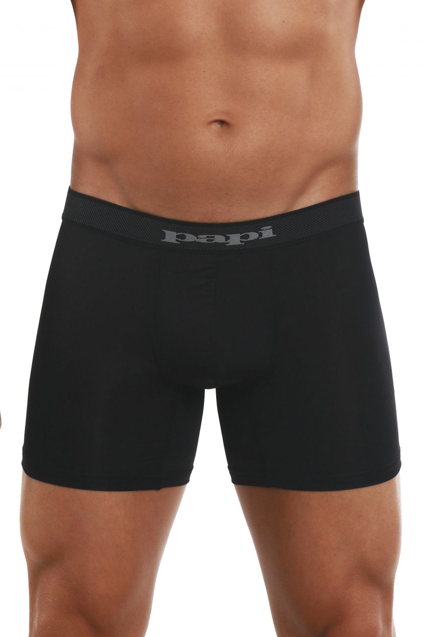 Papi Mpa005 2pk Brazilian Trunks Black-gray –  -  Men's Underwear and Swimwear