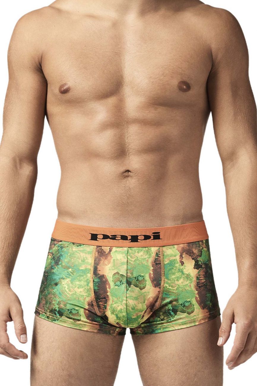 Papi UMPA050 Fashion Microflex Brazilian Trunks Color Ocean Multi Prin