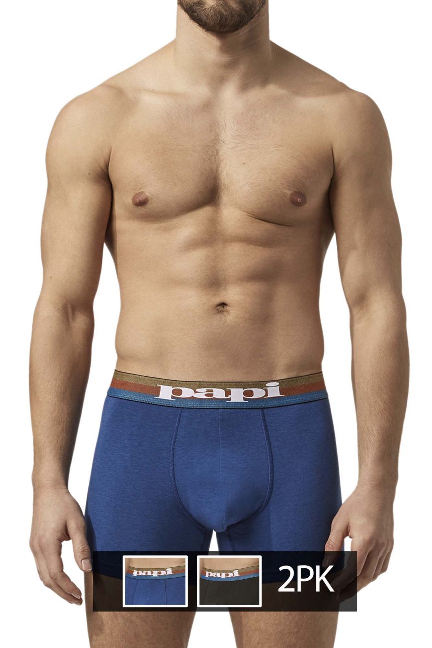 Papi 980501-941 3pk Cotton Stretch Brazilian Solids Black-cobalt-blue –   - Men's Underwear and Swimwear