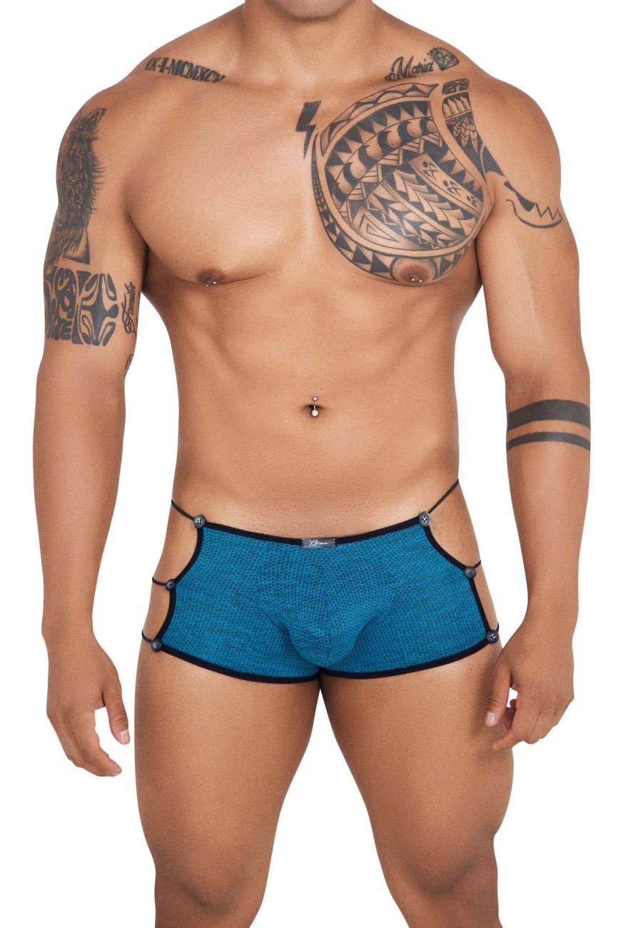 Xtremen 91059 Peekaboo Mesh Briefs Blue –