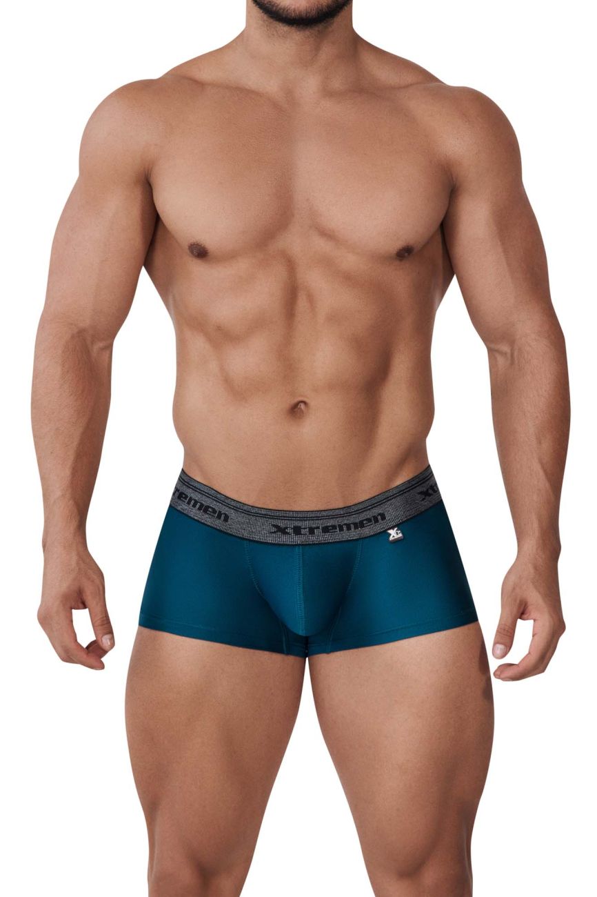 Xtremen 91127 Audacious Stretch Mesh Boxer Brief Trunks Dark Blue