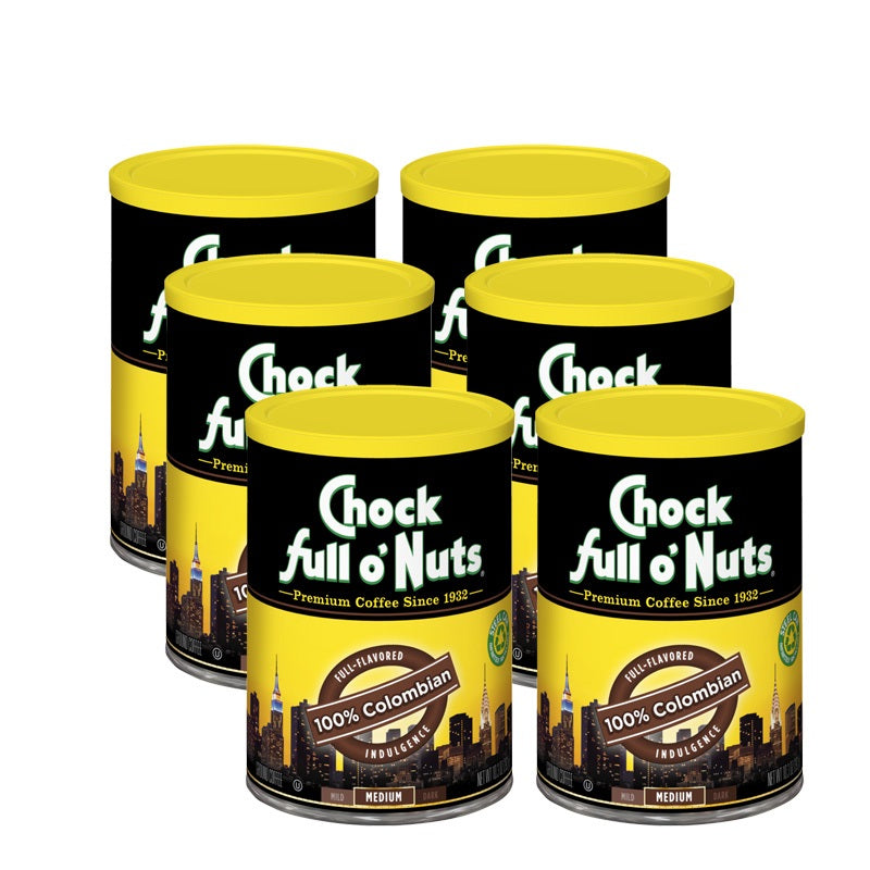 Chock full o’Nuts® Coffee - 100% Colombian - Medium Roast - Ground - Premium Arabica - Massimo Zanetti Beverage Shop product image