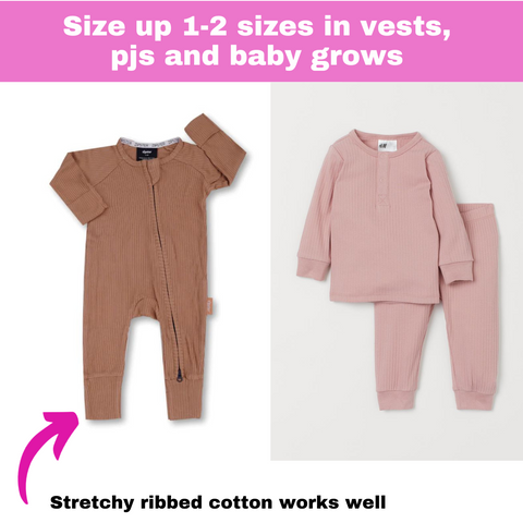 Stretchy clothes for cloth nappies