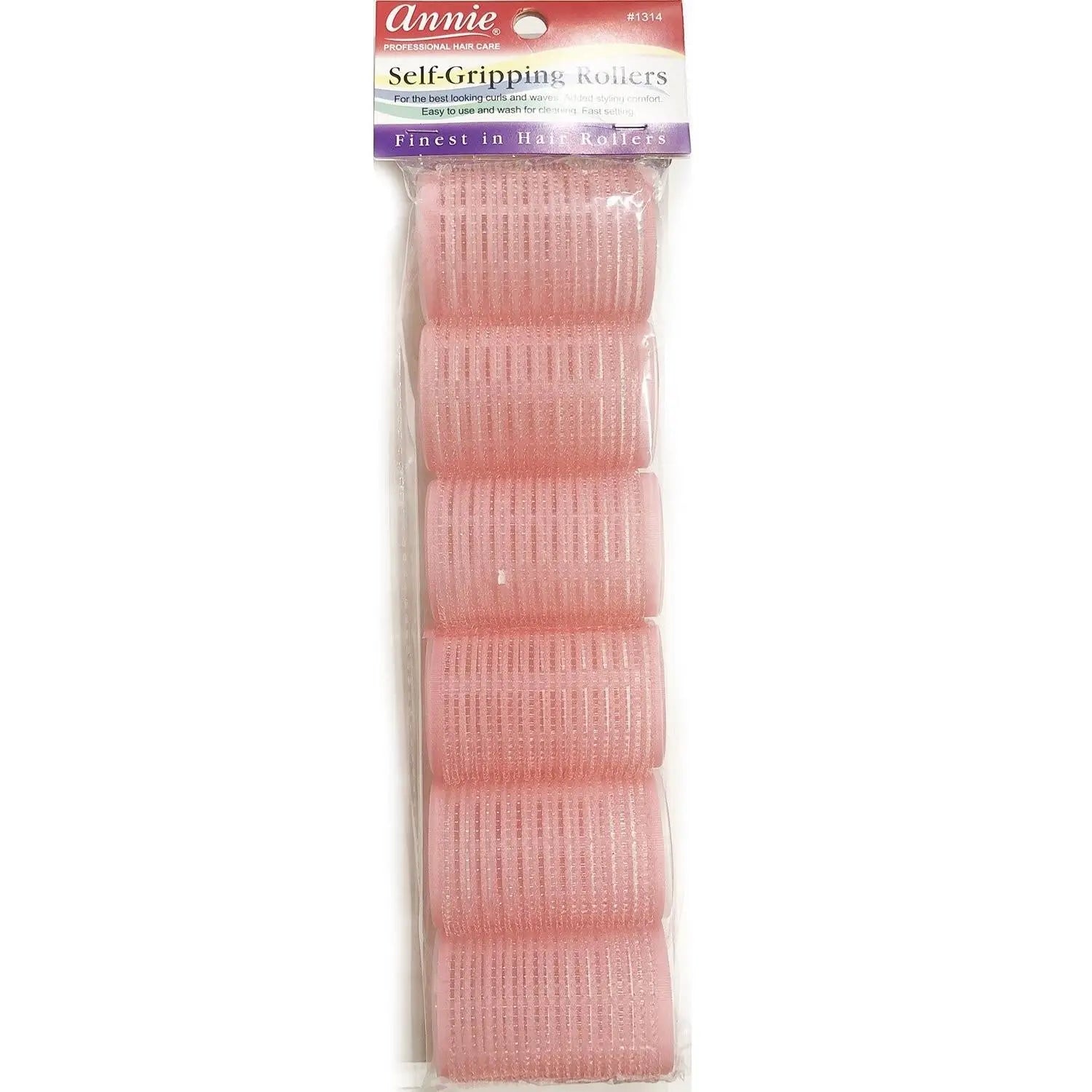 Annie Self-Gripping Rollers Pink Large 1314