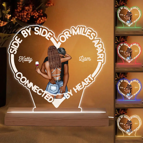 I Love You & Forever Yours - Couple Personalized Custom Heart Shaped 3D LED  Light - Gift For Husband Wife, Anniversary