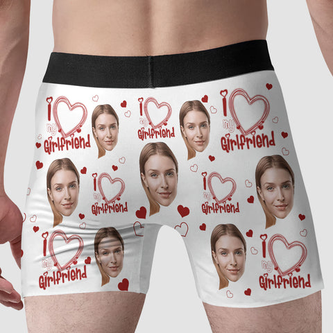 I Love My Girlfriend - Personalized Custom Men's Boxer Briefs
