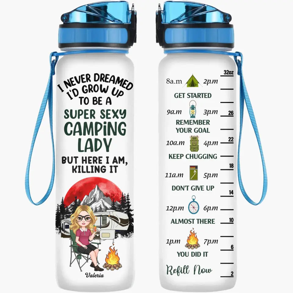 Personalized Custom Water Tracker Bottle - Birthday Gift For Horse