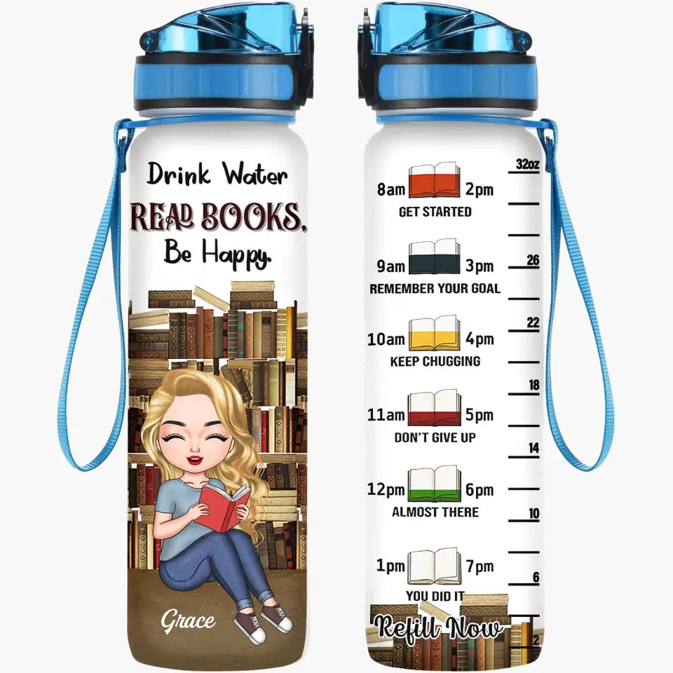 Water Bottle Tracker - Hourly Water Intake Water Bottle-Custom Water B –  Chevron Cottage