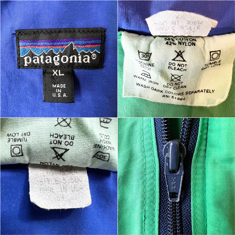 最初期 80s 旧タグ USA製 Patagonia バギーズ ジャケット XL / 80年代 アメリカ製 ビンテージ パタゴニア グリーン