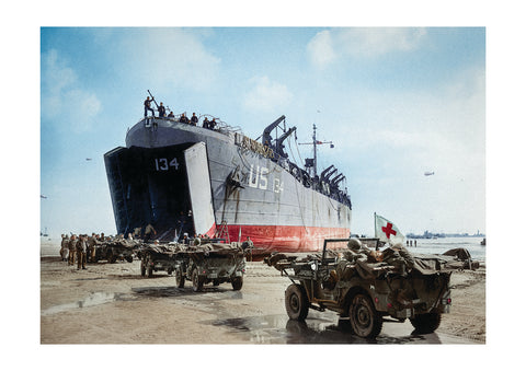 LST-134 by Jordan J. Lloyd, 1944