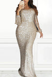 online clothing plus size formal solid sequin fringe floor length maxi dress