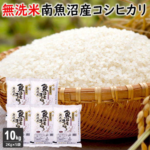 無洗米 吟精南魚沼産コシヒカリ１０kg（２㎏×５袋）【令和5年産】【米・野菜・惣菜】【送料無料】 【新潟ケンベイ】