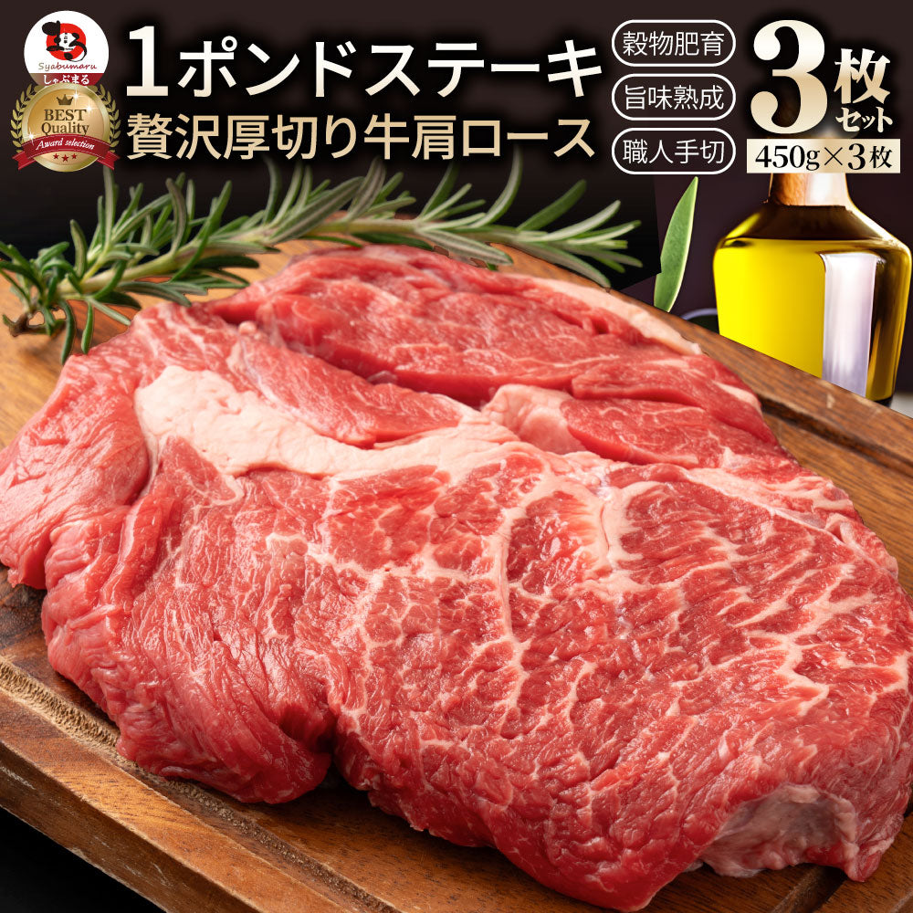 焼肉 セット 牛肉 肉 1ポンド ステーキ 牛肩ロース 450g ブロック ワンポンド メガ盛り 熟成肉 やきにく キャンプ キャンプ飯