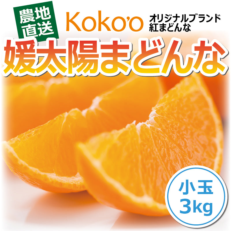 【2024年9月頃予約開始予定】媛太陽まどんな＜家庭用・小玉＞　ちいさなまどんなちゃん　約3kg　【送料無料】