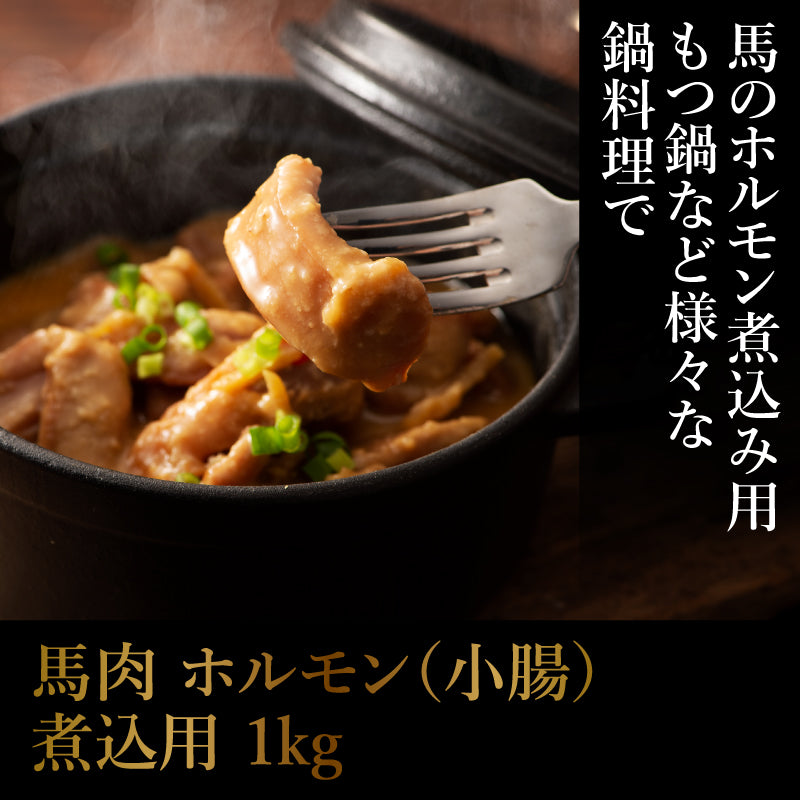 【加熱用】馬肉 ホルモン(小腸) 煮込用 1kg（200g×5） 20人前【賞味期限冷凍30日】【精肉・肉加工品】