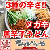 唐辛子うどん 讃岐REDHOT 辛さは3種類！メガ辛 ギガ辛 テラ辛【送料無料】 - ゆうメール発送【代金引換不可】 - 辛さのタイプ【メガ辛】